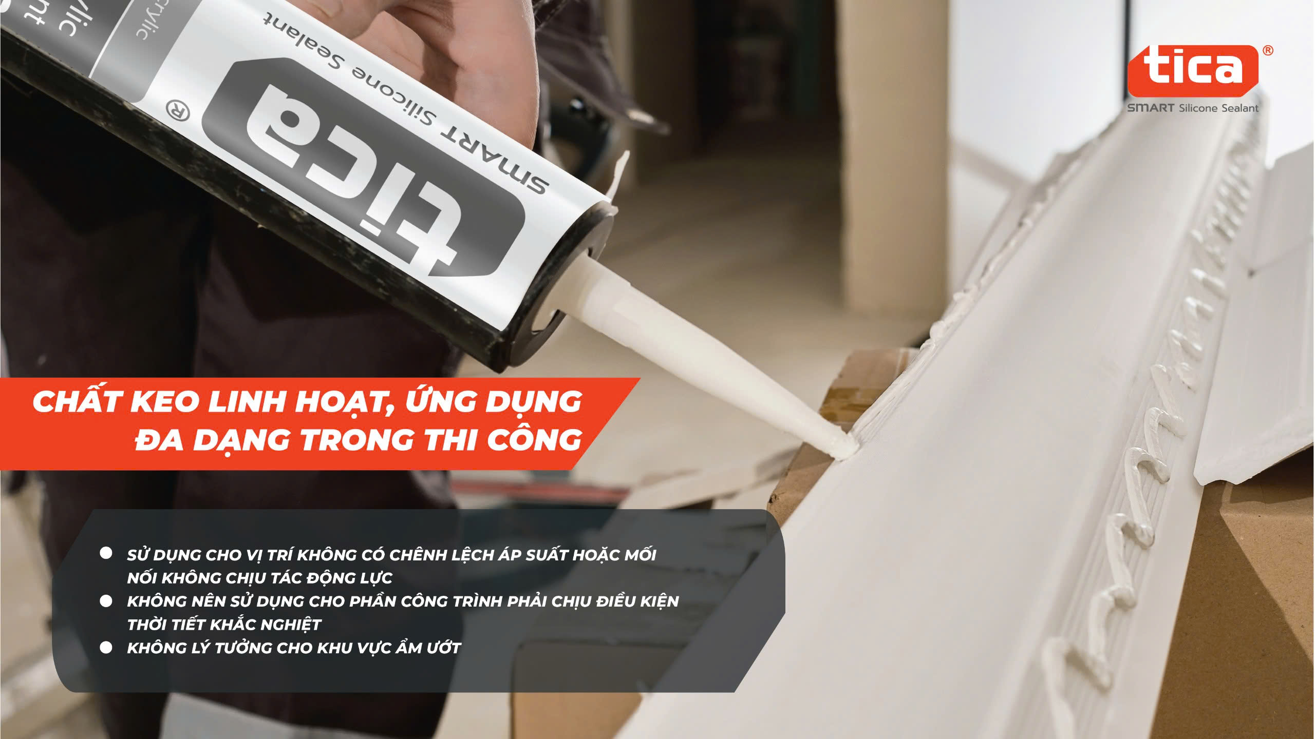 lưu ý dùng keo acrylic gốc nước
