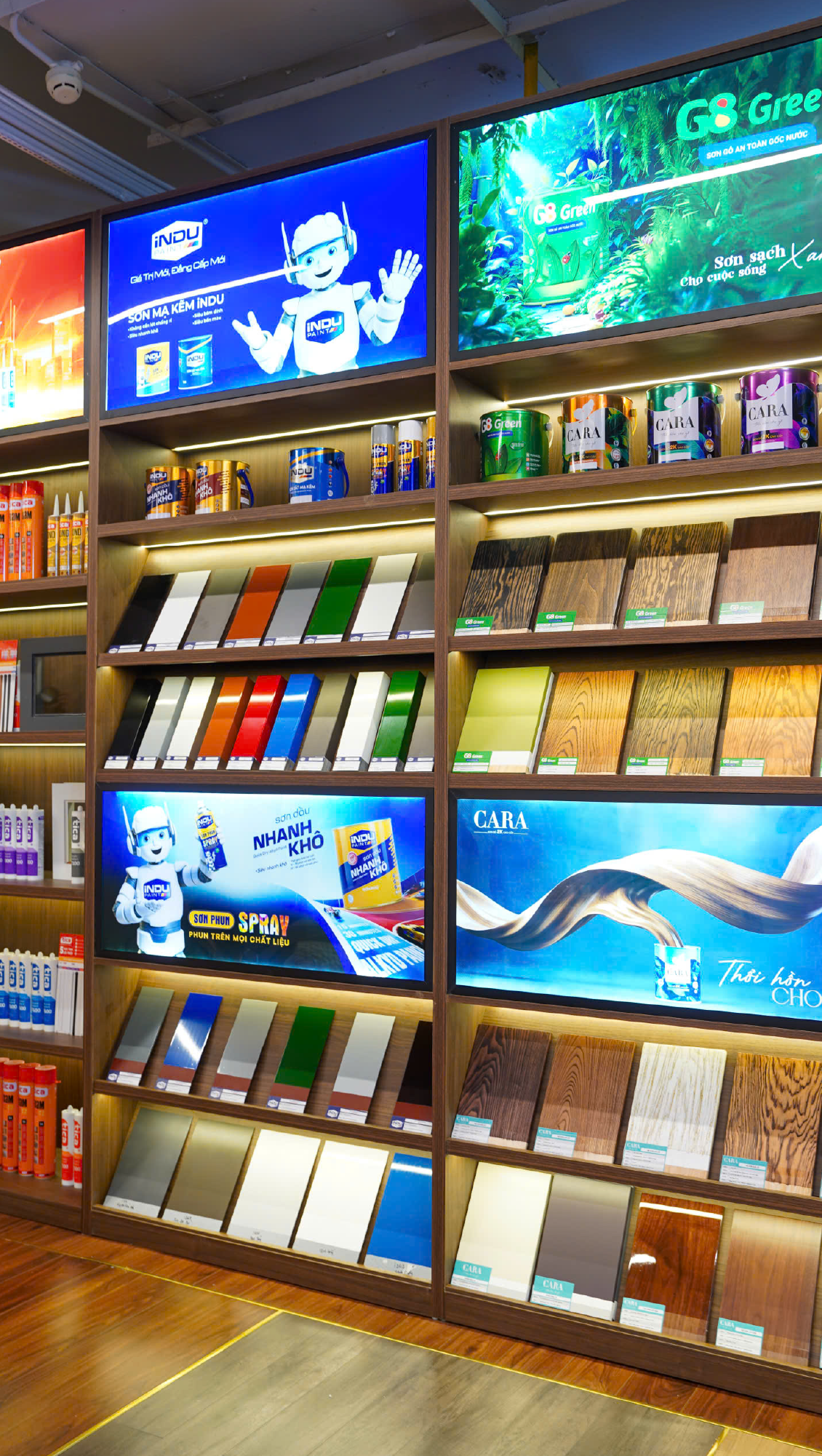 Sơn sắt mạ kẽm iNDU và sơn gỗ G8 hệ sinh thái Sao Việt Nam