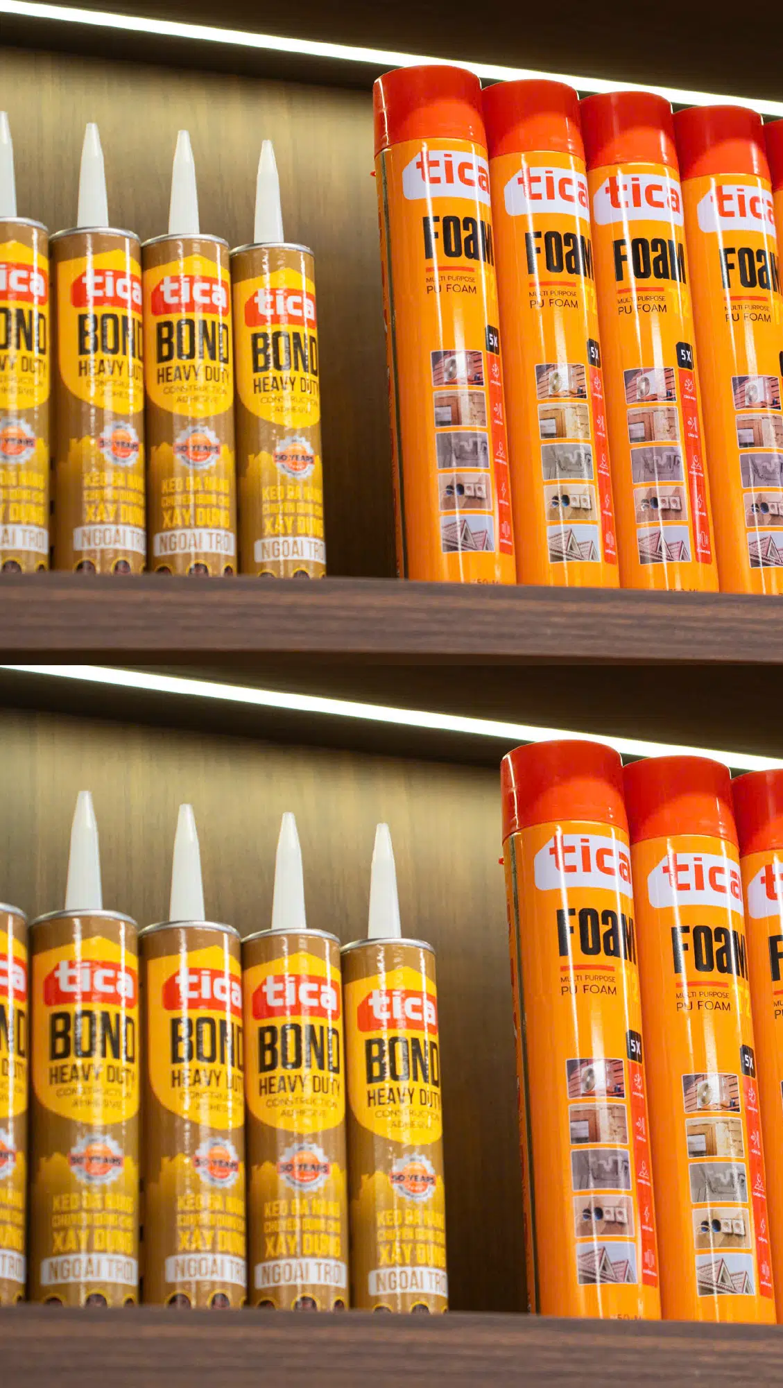 Tica Bond và PU Foam hệ sinh thái keo Tica