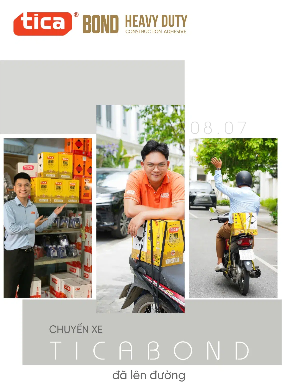 Chuyến xe TICABOND đầu tiên vận chuyển sản phẩm đến đại lý trên toàn quốc