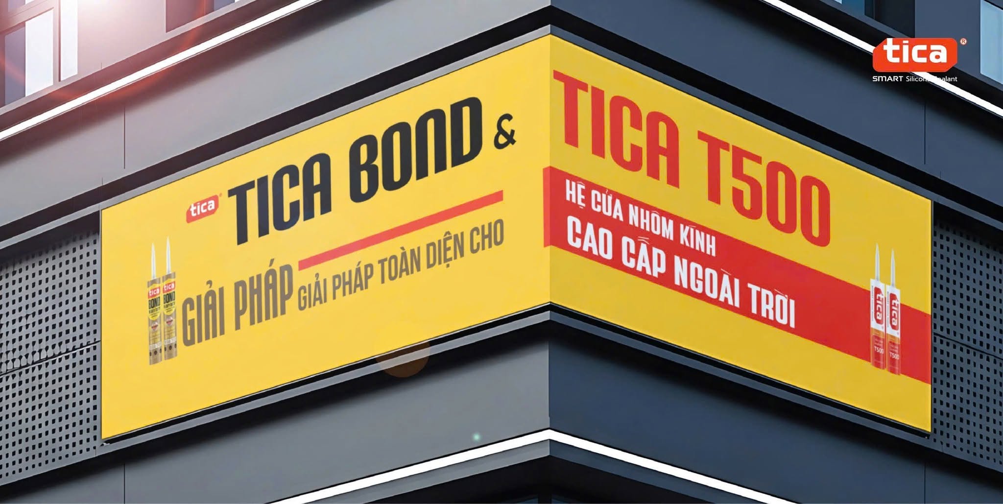 TICA BOND & T500 – Bộ đôi giải pháp hoàn thiện hệ cửa nhôm kính ngoài trời